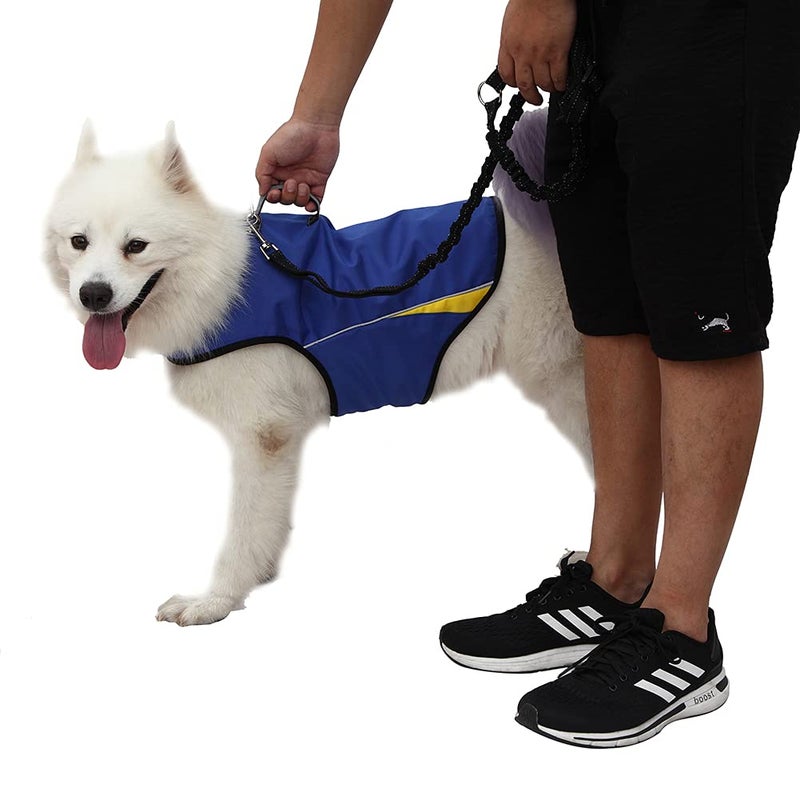 WINBATE Dog Anxiety Jacket- Keep Calmig Vest Thunder Coat with D-Ring and Training Handle for Larger Dogs(Blue) - Image 4
